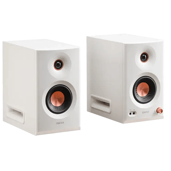Tri-amped Powered Studio Monitor Speakers Edifier MR5, 110W, XLR, 6.35 mm TRS, RCA, AUX, White