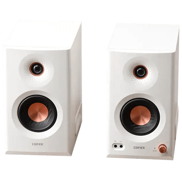 Tri-amped Powered Studio Monitor Speakers Edifier MR5, 110W, XLR, 6.35 mm TRS, RCA, AUX, White