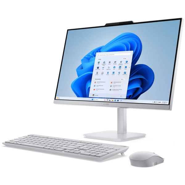 All In One კომპიუტერი Lenovo F0JN0042RK A100, 23.8", N100, 8GB, 256GB SSD, Integrated, W11H, Cloud Grey