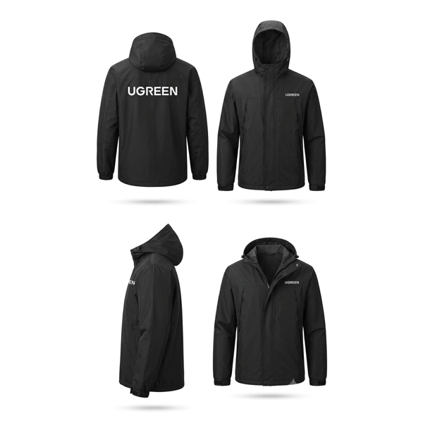 Windproof Jacket UGREEN S.10.00101-M, Size M, Black