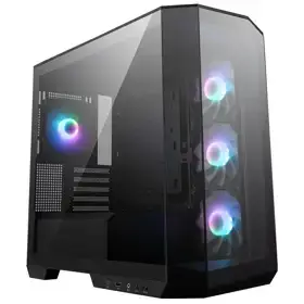 ქეისი MSI 306-7G24R25-HH9 PANO M100R PZ, Computer Case, MiniT, Micro-ATX, Mini-ITX, USB 3.2 Gen1 Type-A, USB 3.2 Gen2 Type-C, Black