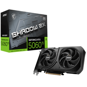 Graphic Card MSI 912-V536-003 SHADOW 2X OC PLUS, GeForce RTX 5060 Ti, 8Gb, 128bit, HDMI, DP, Black