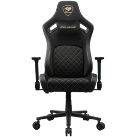 გეიმერული სავარძელი Cougar CGR-DFF-GLB Defensor Gold F, Gaming Chair, Black/Gold