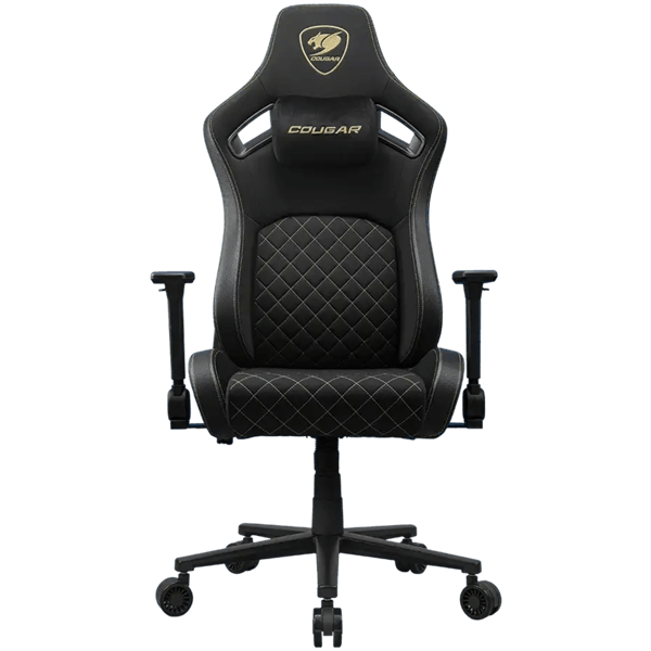 გეიმერული სავარძელი Cougar CGR-DFF-GLB Defensor Gold F, Gaming Chair, Black/Gold
