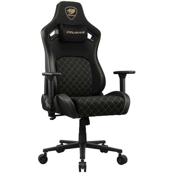 გეიმერული სავარძელი Cougar CGR-DFF-GLB Defensor Gold F, Gaming Chair, Black/Gold