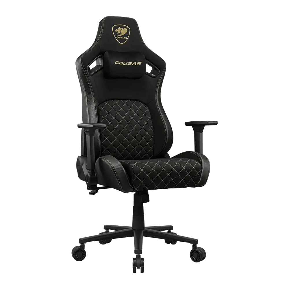 გეიმერული სავარძელი Cougar CGR-DFF-GLB Defensor Gold F, Gaming Chair, Black/Gold