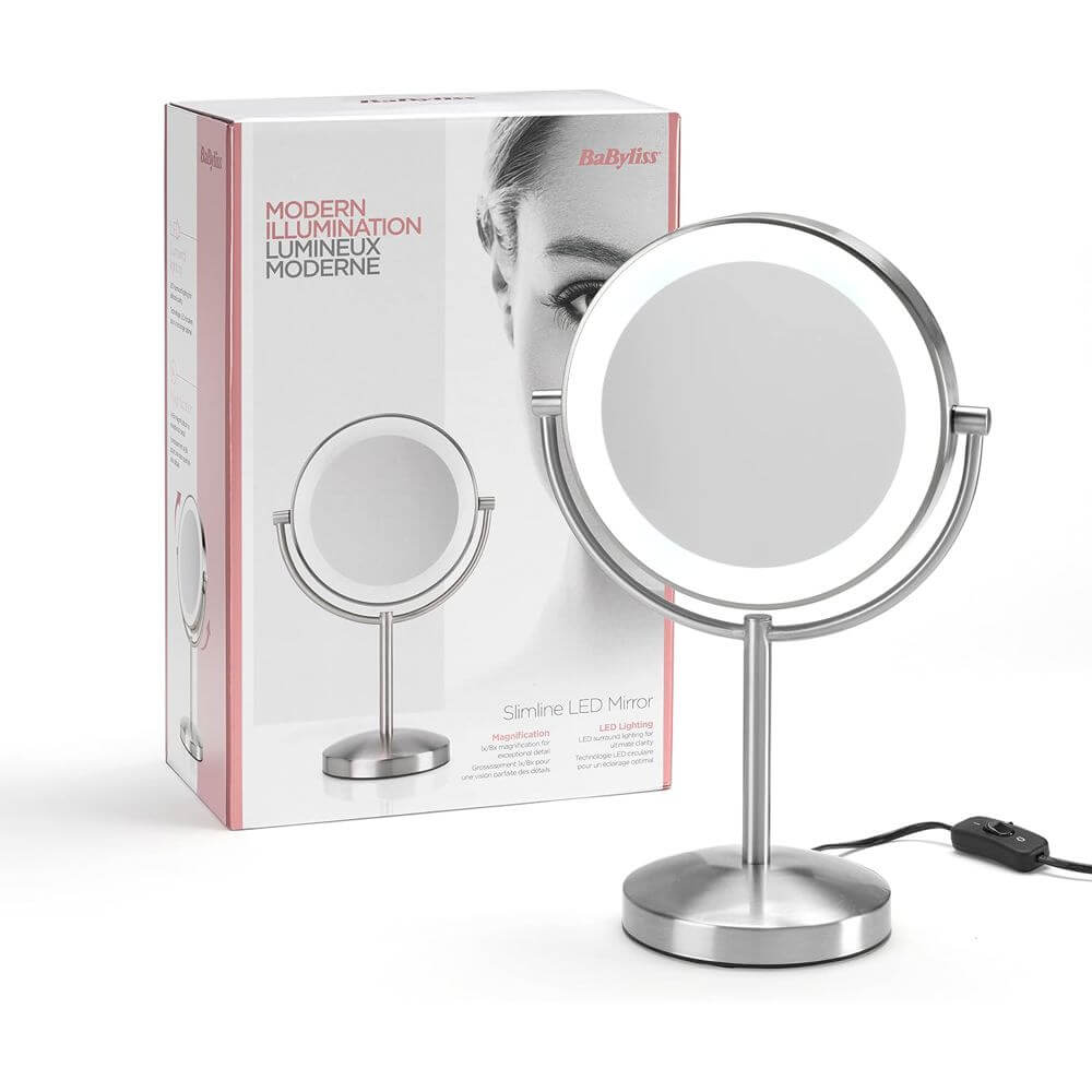 Cosmetic Mirror With LED Lights BaByliss 9437E, Silver