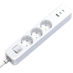 Power Strip Xiaomi bhr07ukeu XMCXB01EU, 20W, 3 Socket, USB-A, Type-C, 1.4m, White