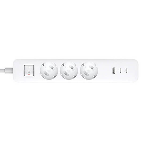 დენის დამაგრძელებელი Xiaomi bhr07ukeu XMCXB01EU, 20W, 3 Socket, USB-A, Type-C, 1.4m, White