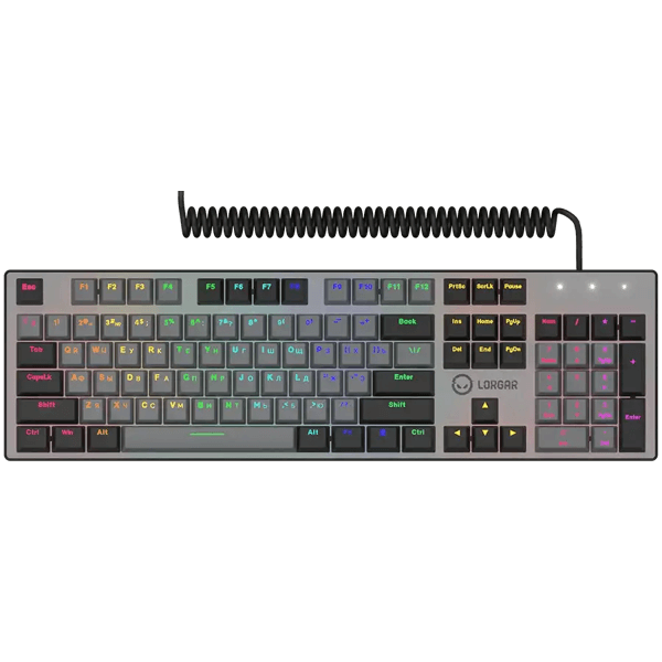 კლავიატურა Lorgar LRG-GK514B-RU Azar 514, Wired, USB, RGB, Gaming Mechanical Keyboard, Black