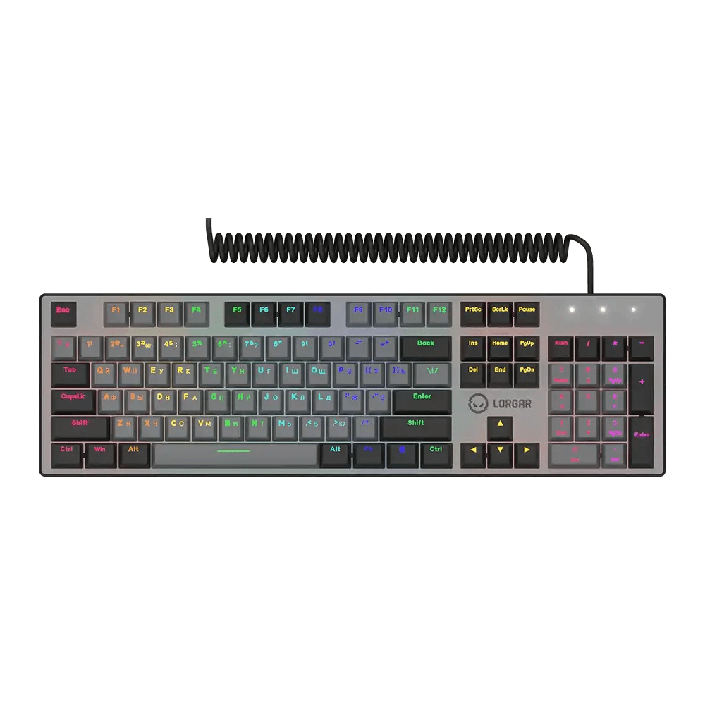 კლავიატურა Lorgar LRG-GK514B-RU Azar 514, Wired, USB, RGB, Gaming Mechanical Keyboard, Black