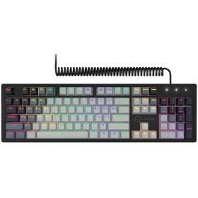 კლავიატურა Lorgar LRG-GK514W-RU Azar 514, Wired, USB, RGB, Gaming Mechanical Keyboard, White