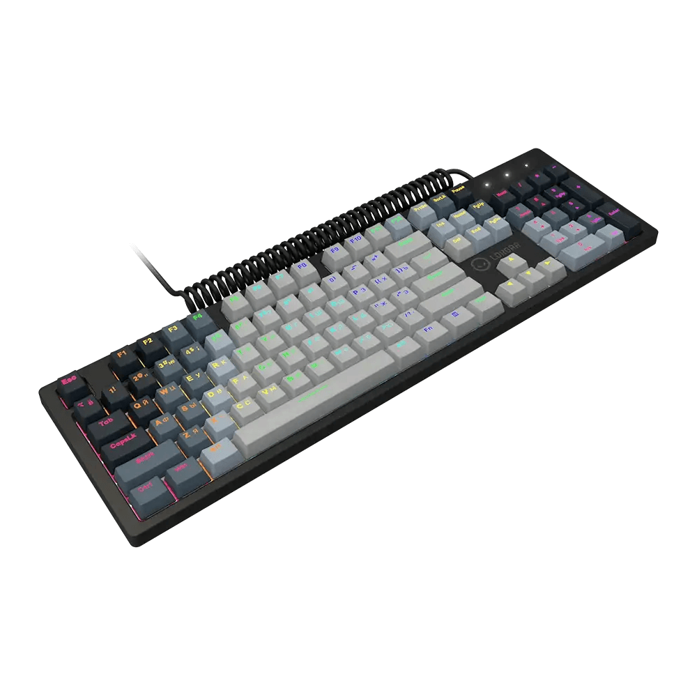 კლავიატურა Lorgar LRG-GK514W-RU Azar 514, Wired, USB, RGB, Gaming Mechanical Keyboard, White