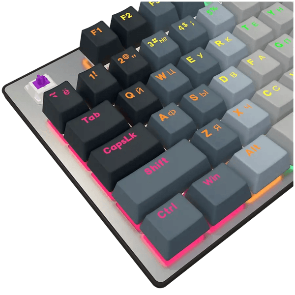 კლავიატურა Lorgar LRG-GK514W-RU Azar 514, Wired, USB, RGB, Gaming Mechanical Keyboard, White
