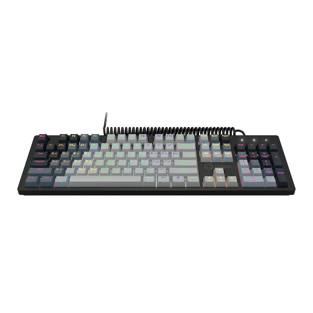 კლავიატურა Lorgar LRG-GK514W-RU Azar 514, Wired, USB, RGB, Gaming Mechanical Keyboard, White