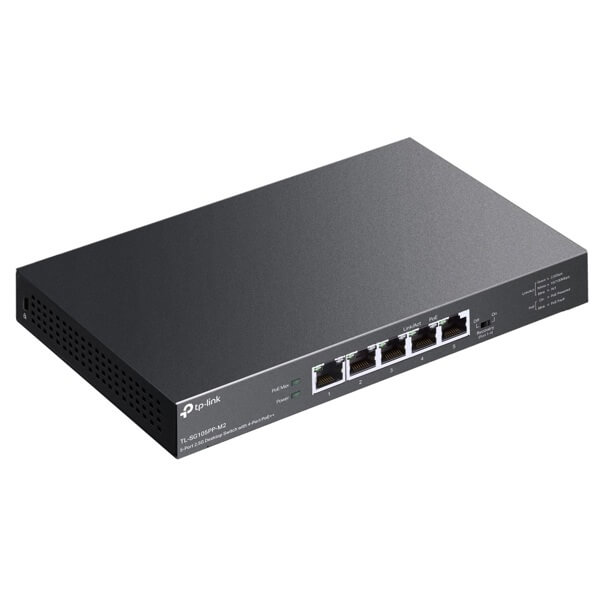 სვიჩი TP-Link TL-SG105PP-M2, 5-Port 2.5 Gbps, POE+Switch, Black