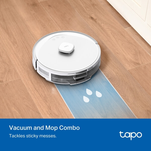 Robot Vacuum Cleaner TP-Link Tapo RV30 Max, 5300Pa, LiDAR + IMU, White