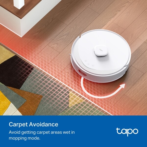 Robot Vacuum Cleaner TP-Link Tapo RV30 Max, 5300Pa, LiDAR + IMU, White