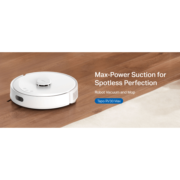 Robot Vacuum Cleaner TP-Link Tapo RV30 Max, 5300Pa, LiDAR + IMU, White