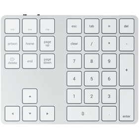 კლავიატურა Satechi ST-XLABKS, Wireless, Bluetooth, Type-c, Extended Keypad, Silver