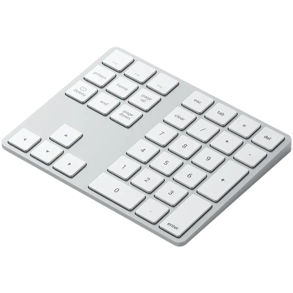 კლავიატურა Satechi ST-XLABKS, Wireless, Bluetooth, Type-c, Extended Keypad, Silver