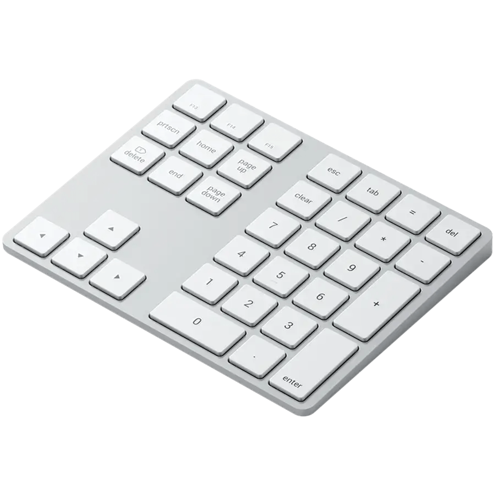 კლავიატურა Satechi ST-XLABKS, Wireless, Bluetooth, Type-c, Extended Keypad, Silver