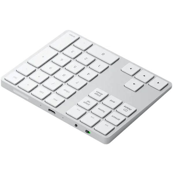 კლავიატურა Satechi ST-XLABKS, Wireless, Bluetooth, Type-c, Extended Keypad, Silver
