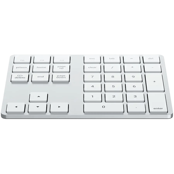 კლავიატურა Satechi ST-XLABKS, Wireless, Bluetooth, Type-c, Extended Keypad, Silver
