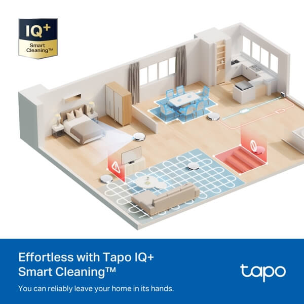 Robot Vacuum Cleaner TP-Link Tapo RV20 Max, 5300Pa, MagSlim LiDAR, White