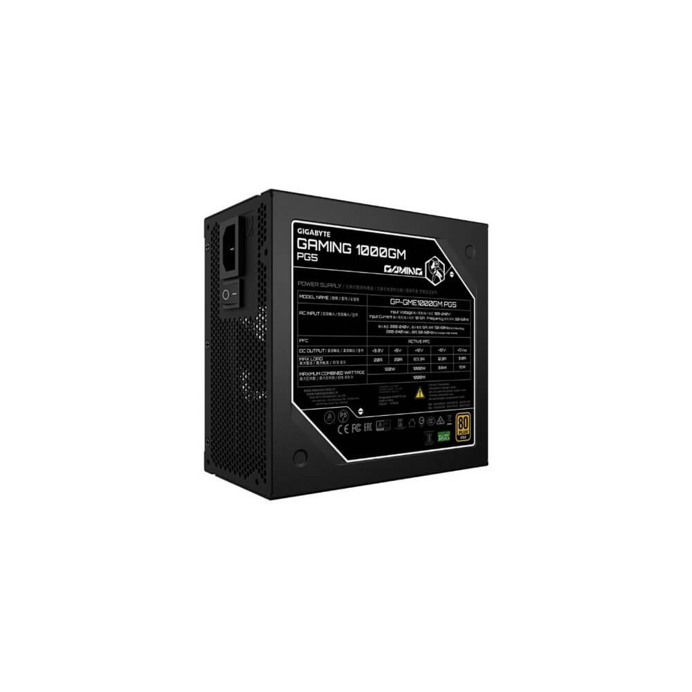 Power Supply Gigabyte GP-GME1000GM PG5, 1000W, 80 Plus Gold, Black