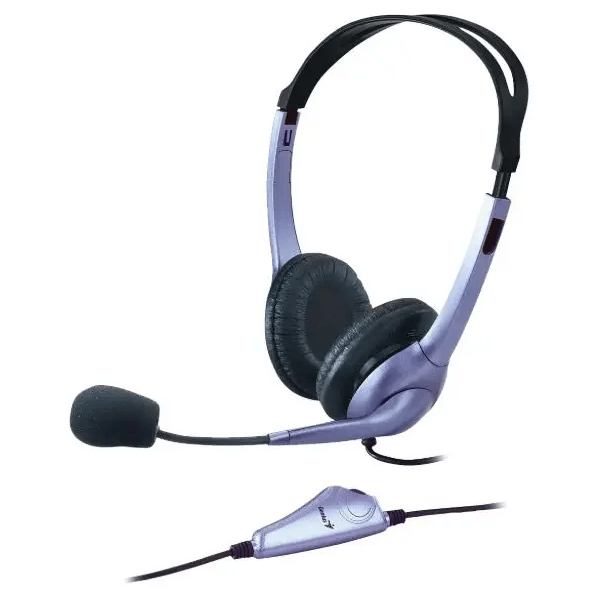 Headset Genius HS-04S, Wired, 3.5mm, Blue