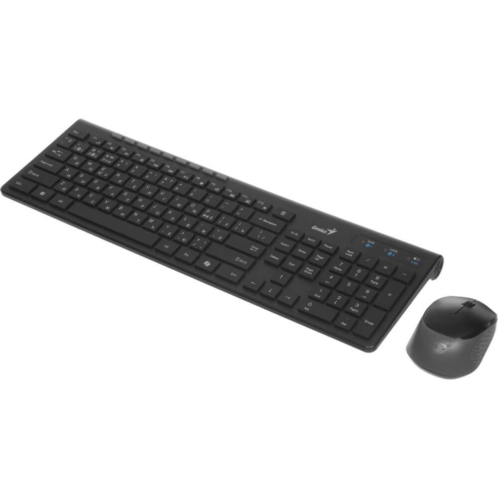 კლავიატურა+მაუსი Genius SlimStar 8230, Wireless, USB, Bluetooth, Keyboard And Mouse, Black