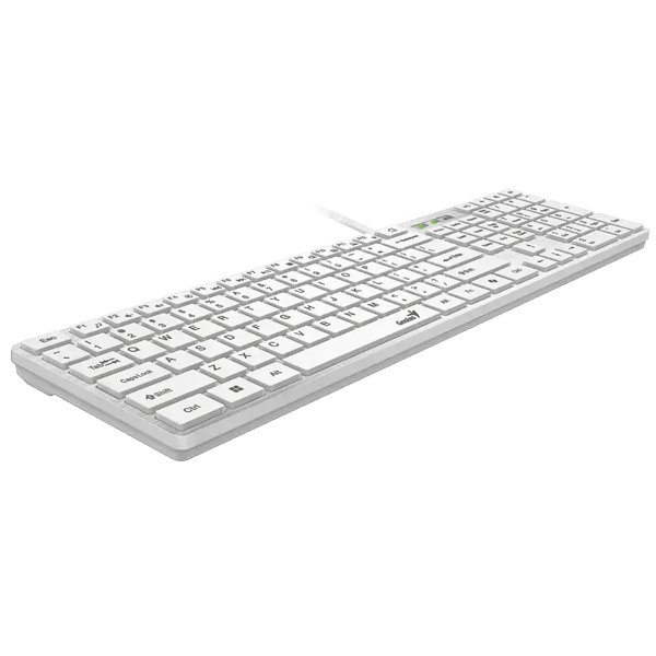 Keyboard Genius SlimStar 126, Wired, USB, White