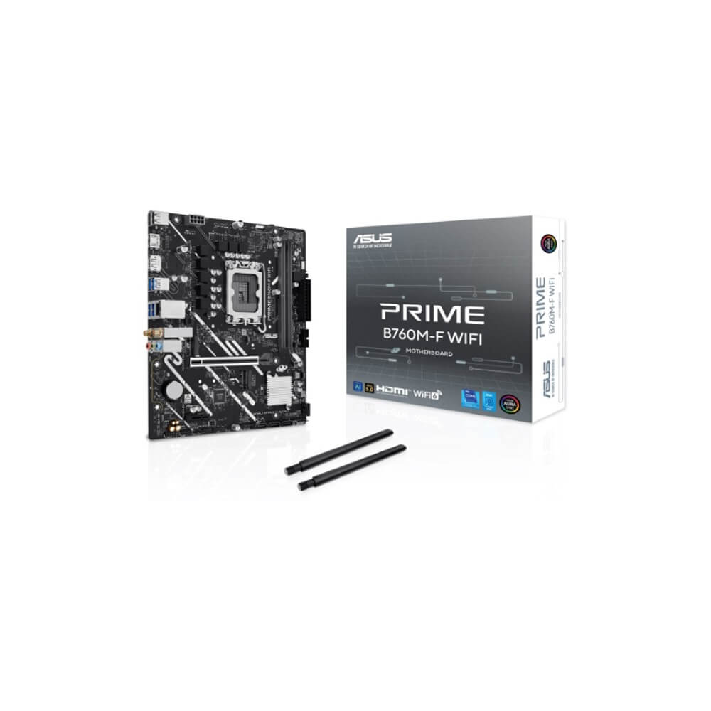 Motherboard Asus 90MB1N00-M0EAY0 PRIME B760M-F WIFI, DDR5, LGA1700 DIMM, 96GB