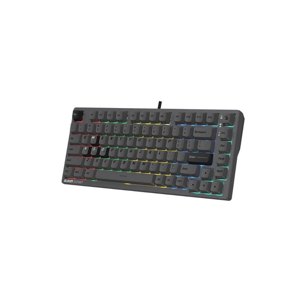 Mechanical Gaming Keyboard A4Tech Bloody MS76, Wired, RGB, USB, Grey