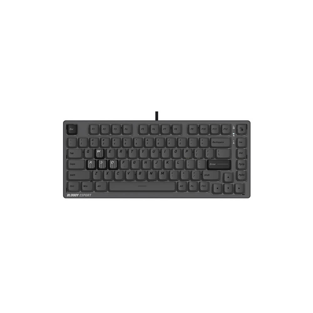 კლავიატურა A4Tech Bloody MS76, Wired, RGB, USB, Mechanical Gaming Keyboard, Grey