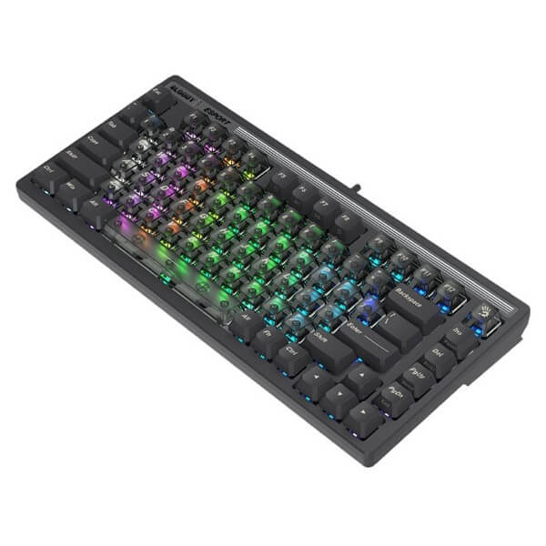Gaming Mechanical Keyboard A4Tech Bloody LK72R, Wired, RGB, USB, Grey
