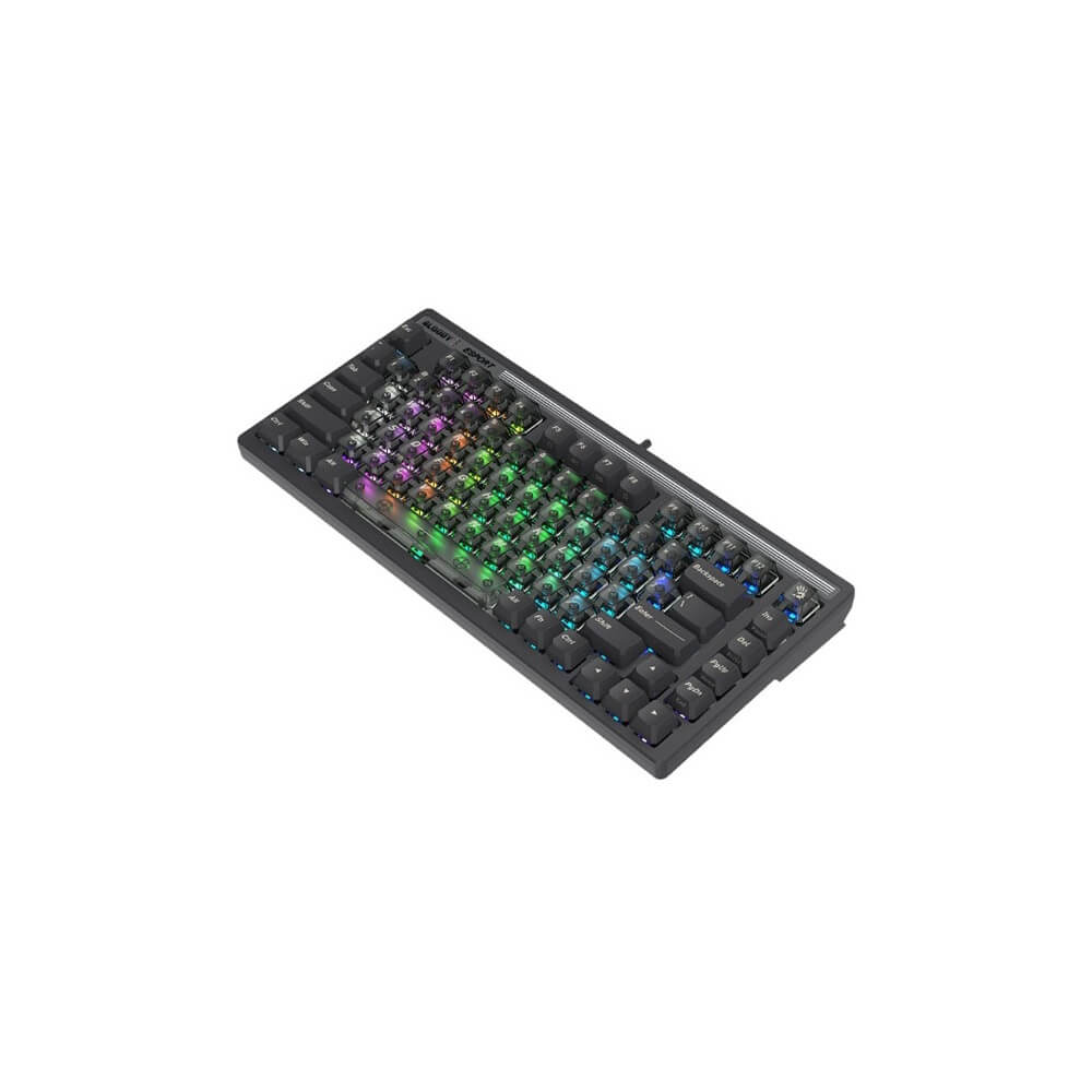 Gaming Mechanical Keyboard A4Tech Bloody LK72R, Wired, RGB, USB, Grey