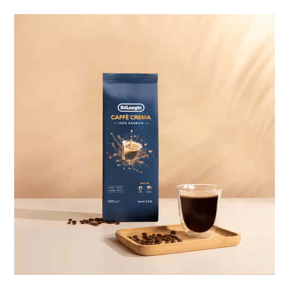 ყავის მარცვლები DeLonghi DLSC618 Caffè Crema, 1Kg, Coffee Beans