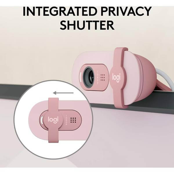 Webcam Logitech L960-001623 BRIO 100, FHD, Built-in Microphone, Rose