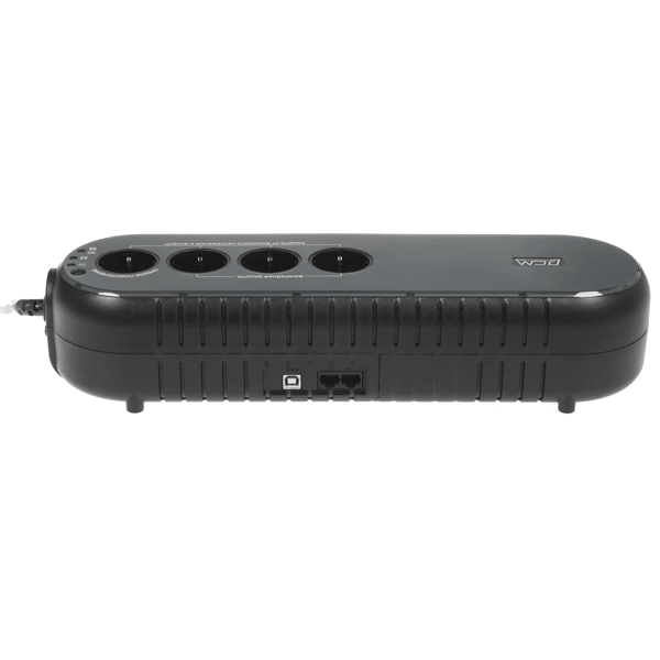 UPS Powercom WOW-850S, Offline, 850VA/425W, 4×Schuko, USB, RJ11/RJ45, Black