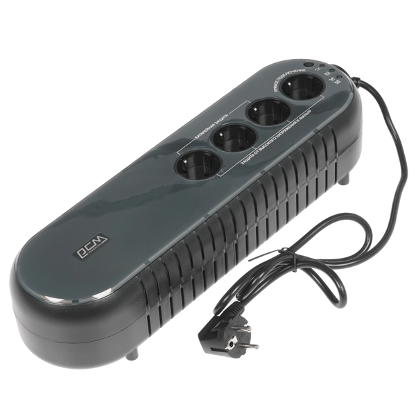UPS Powercom WOW-850S, Offline, 850VA/425W, 4×Schuko, USB, RJ11/RJ45, Black