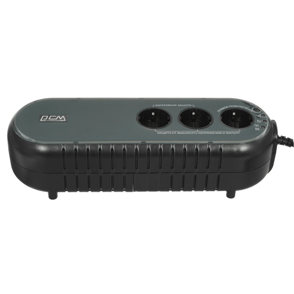 UPS Powercom WOW-700U, Offline, 700VA/350W, 3×Schuko, USB, RJ11/RJ45, Black