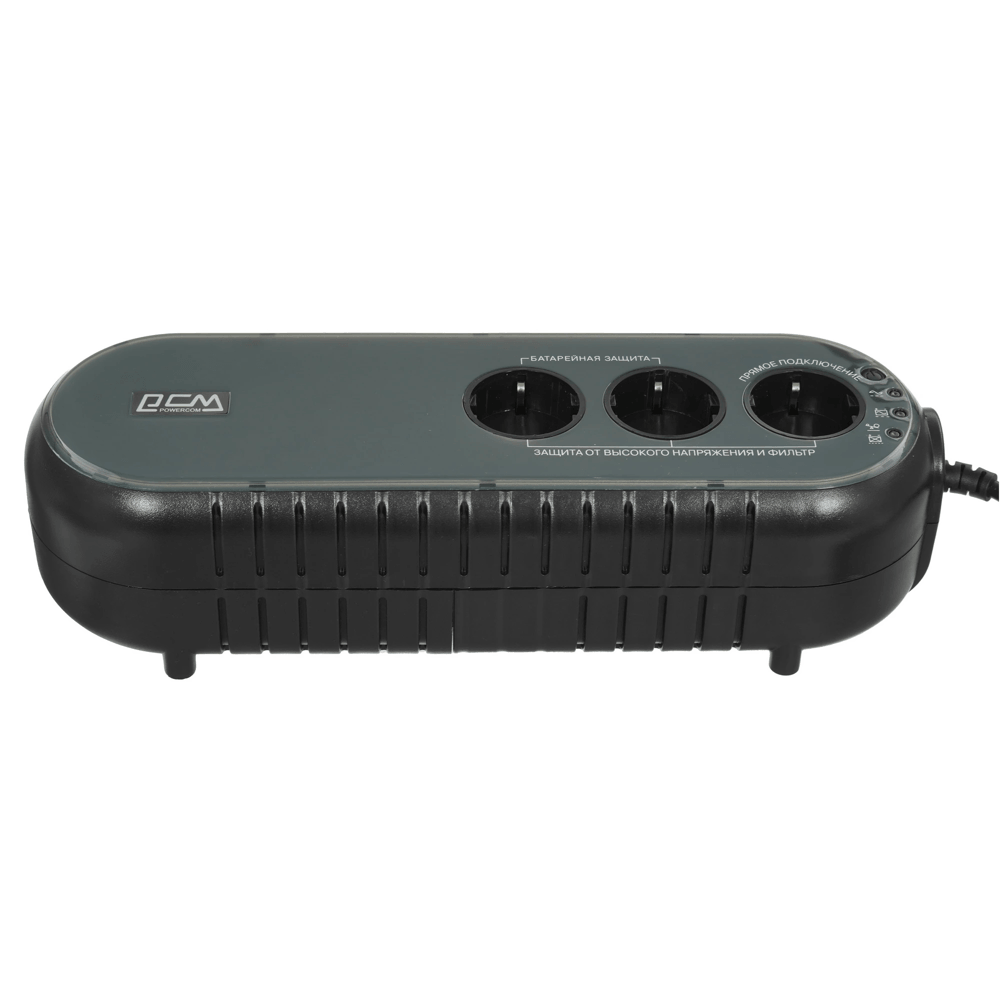 უწყვეტი კვების წყარო Powercom WOW-700U, Offline, 700VA/350W, 3×Schuko, USB, RJ11/RJ45, UPS, Black