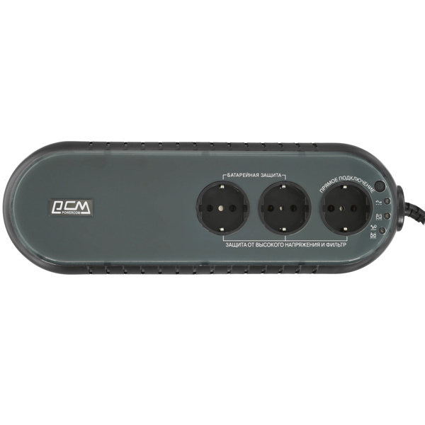 UPS Powercom WOW-700U, Offline, 700VA/350W, 3×Schuko, USB, RJ11/RJ45, Black