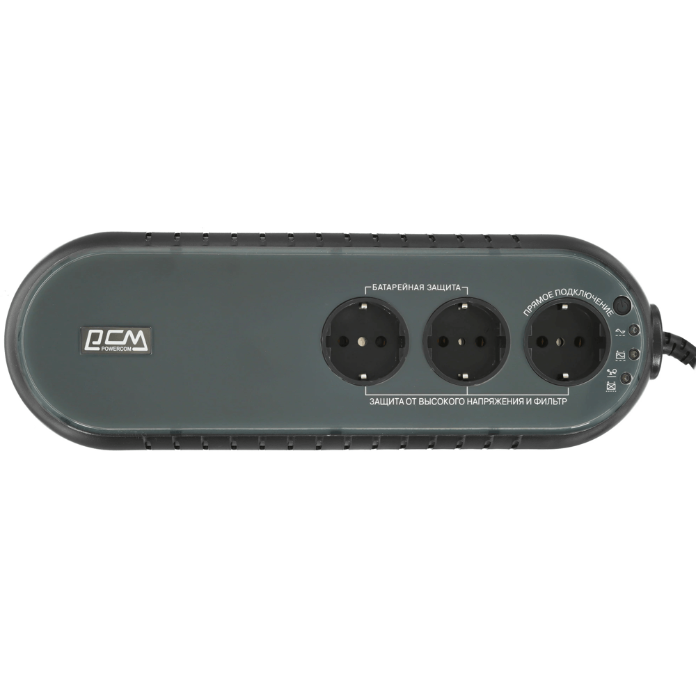 უწყვეტი კვების წყარო Powercom WOW-700U, Offline, 700VA/350W, 3×Schuko, USB, RJ11/RJ45, UPS, Black