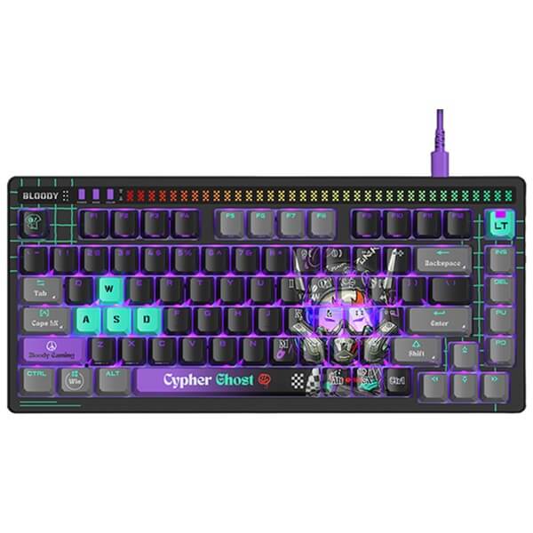 Gaming Mechanical Keyboar A4tech Bloody AT75, Wired, USB, Cypher Ghost