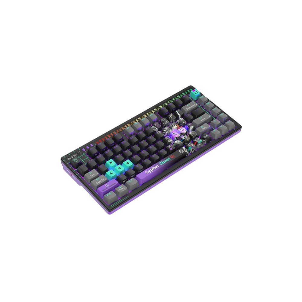 კლავიატურა A4tech Bloody AT75, Wired, USB, Gaming Mechanical Keyboard, Cypher Ghost