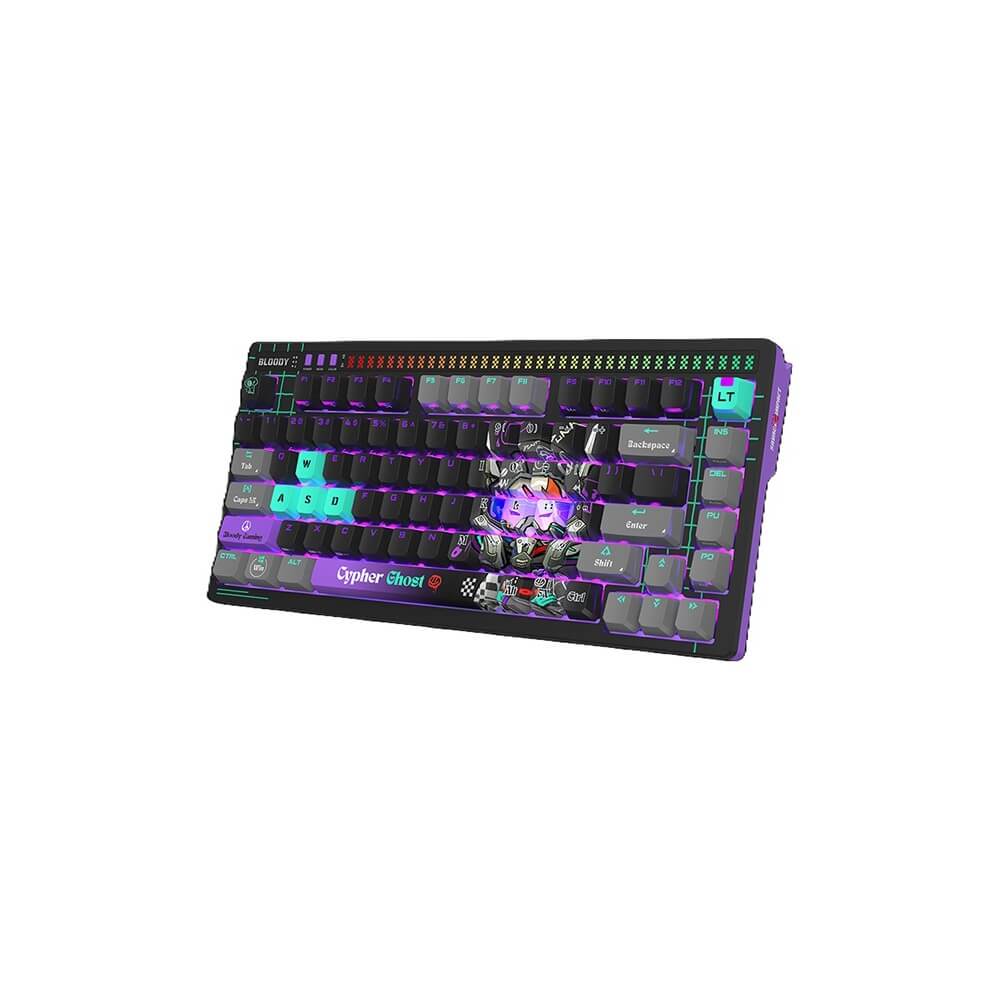 კლავიატურა A4tech Bloody AT75, Wired, USB, Gaming Mechanical Keyboard, Cypher Ghost
