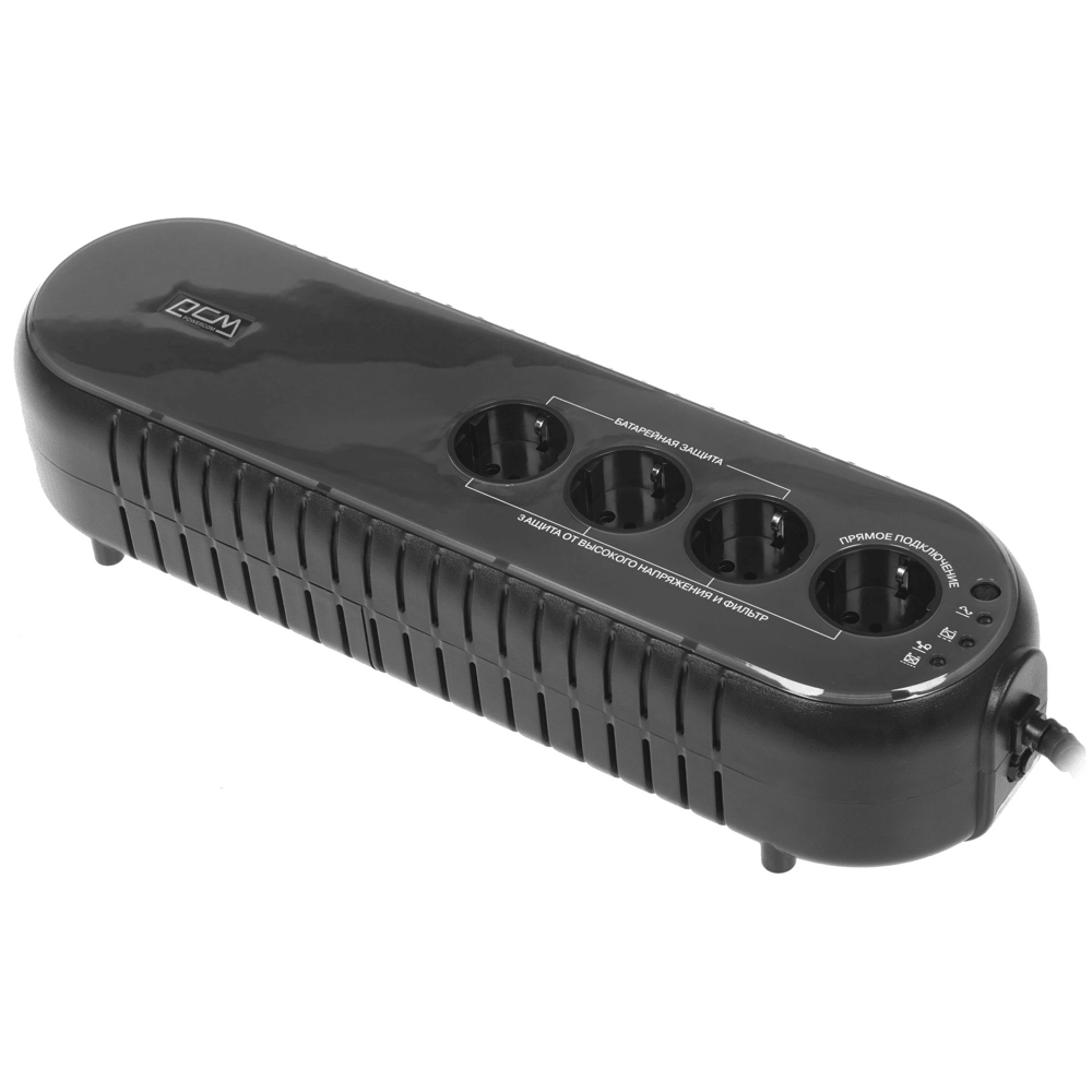 UPS Powercom WOW-1000U, Offline, 1000VA/500W, 4×Schuko, USB, RJ11/RJ45, Black